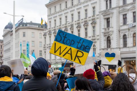Ukraine Krieg, Demonstration Wien, Stephansplatz